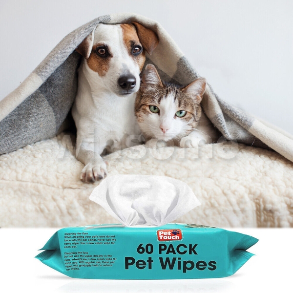 alcohol-free wipes labeled safe for pets