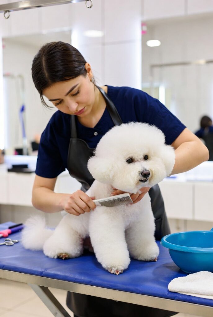 small dog grooming routine for low shedding dogs 